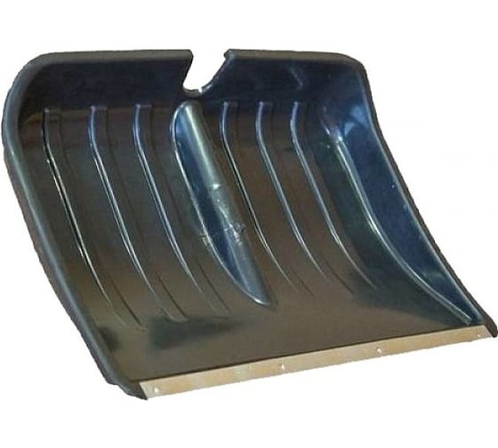 Изображение товара Лопата снеговая Саморезик ЗИМА №5 черная, пластик, оцинк. планка d-30 мм, ковш 480х350, б/ч ЗИ-00470