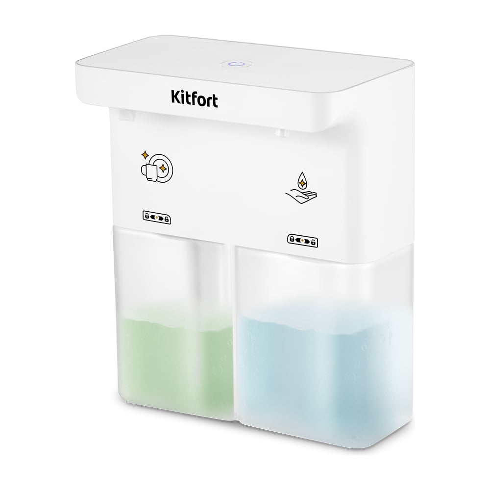 Изображение товара Сенсорный диспенсер 2 в 1 KITFORT КТ-6062 с аккумулятором