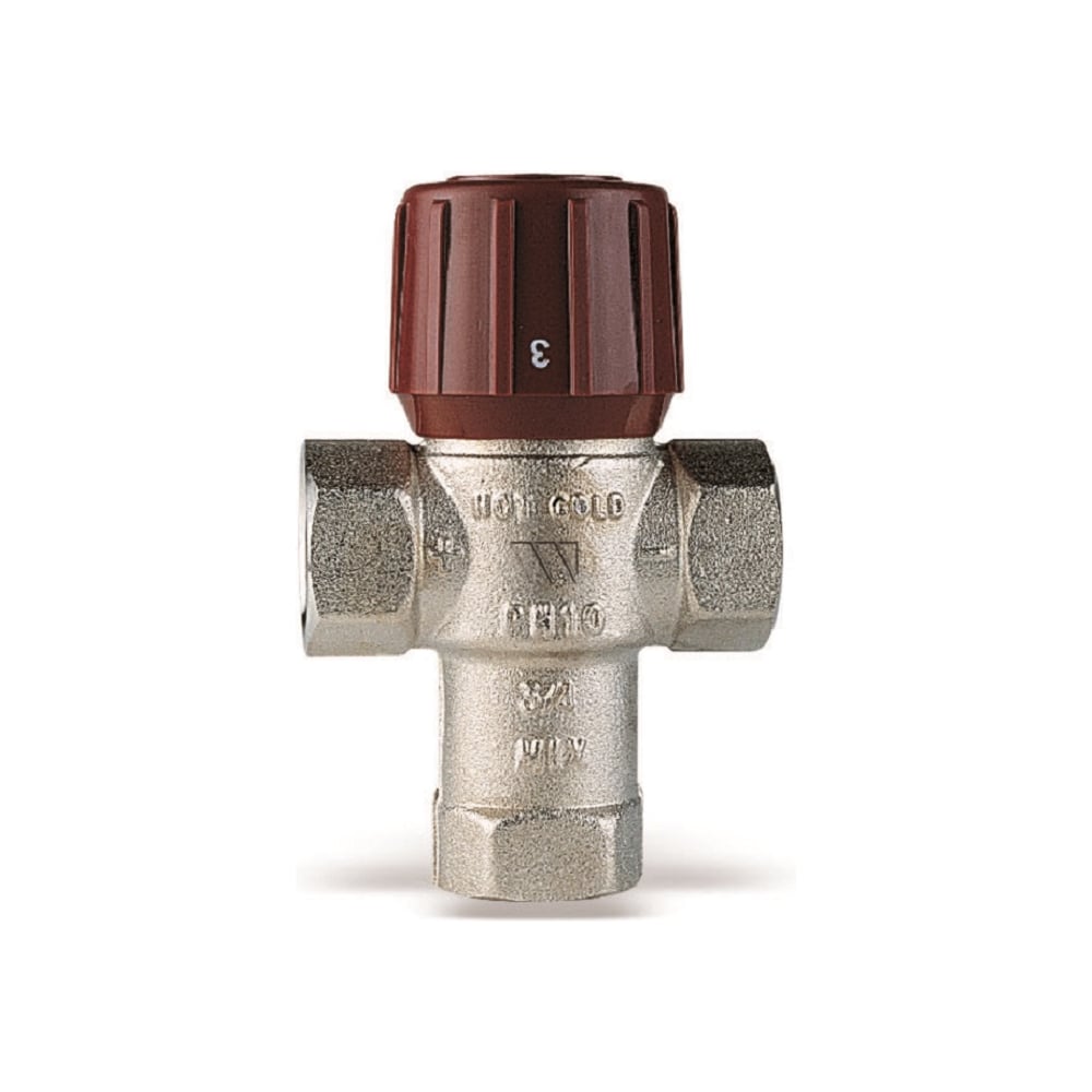 Изображение товара Термосмеситель Watts 3-ходовой 3/4 вн. резьба для ГВС 42-60°C латунь