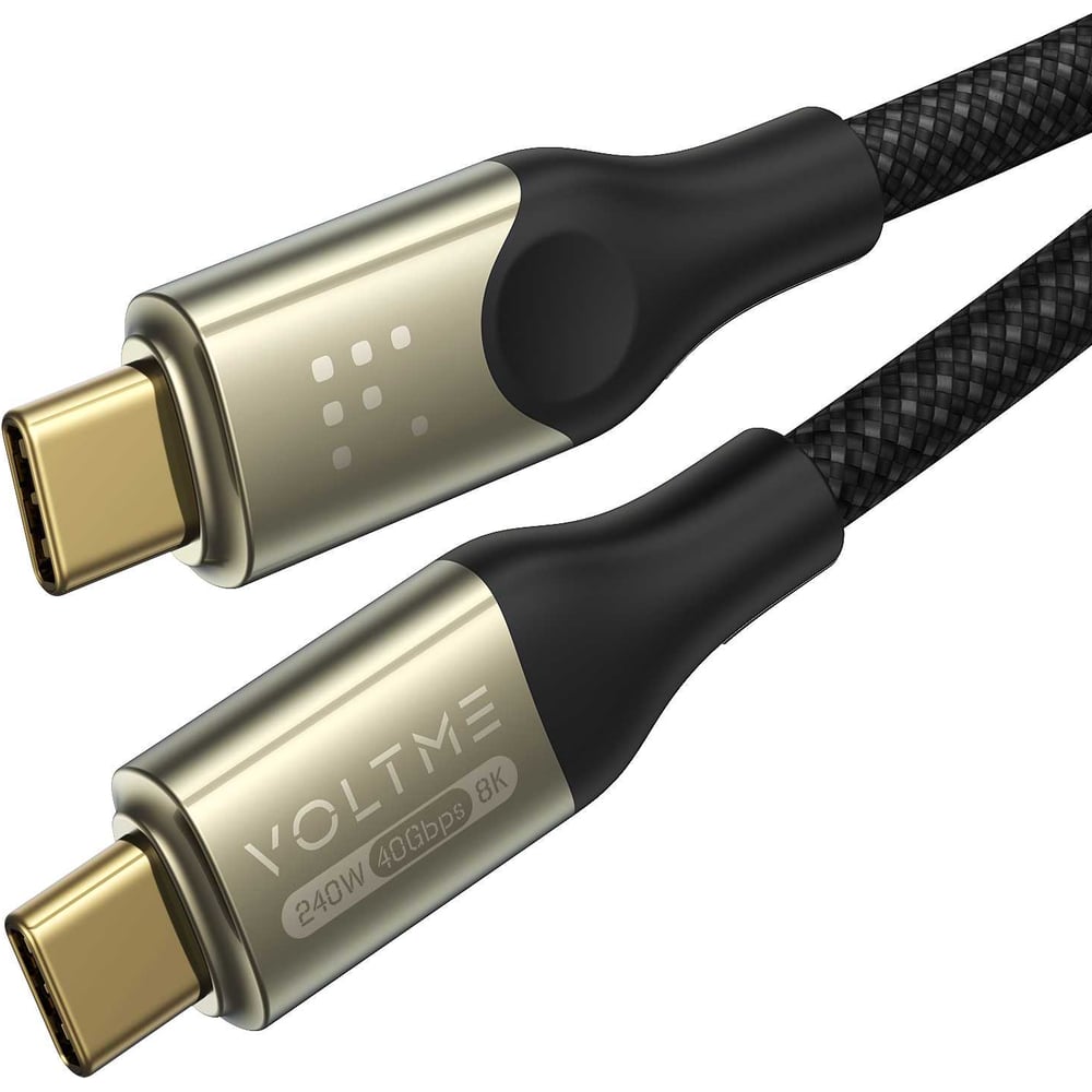 Изображение товара Кабель VOLTME USB4.0 Powerlink Utron CTC 240W PD3.1 8K 60Hz 1.2M Черный