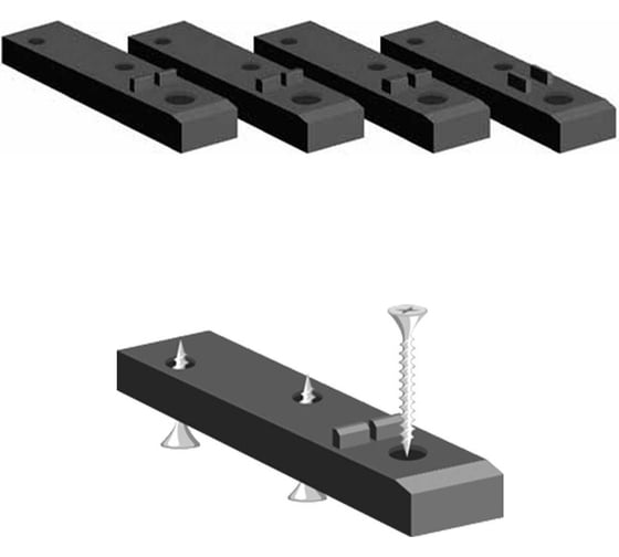 Изображение товара Фасадно-террасный крепеж ГеоПластБорд Фастер 6 мм, комплект 100 шт FST.6.100