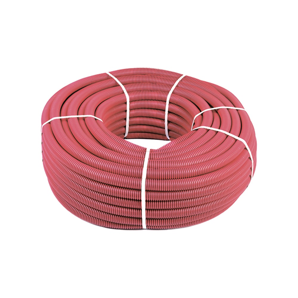 Изображение товара Гофрированная труба SANEXT ПНД 32 для труб 20 красная бухта 50 м