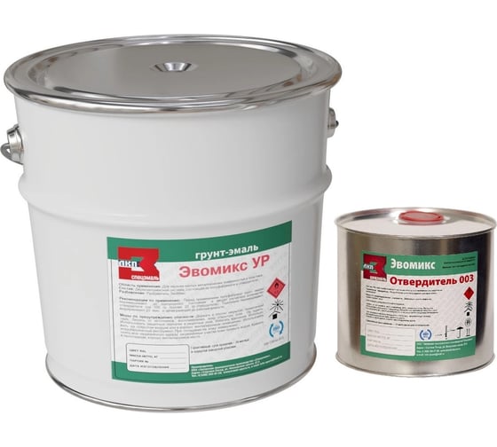 Изображение товара Грунт-эмаль ЭвоМикс УР 8 полиуретановая, двухкомпонентная, глянцевая, 10 кг, RAL 5010 Горечавково-синий 10КПГR5010