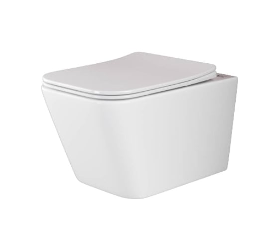 Изображение товара Подвесной унитаз Ceramicanova METRIC Rimless с крепежом, с сиденьем-крышкой с микролифтом CN3007