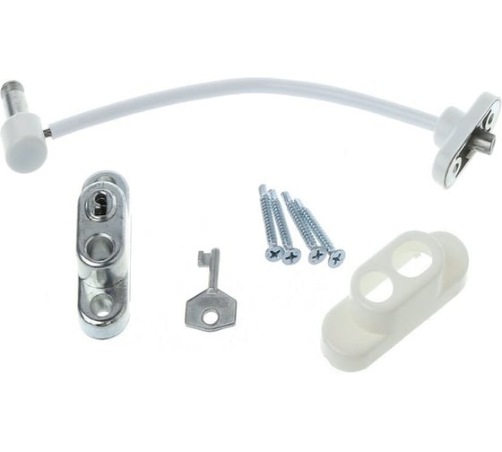 Изображение товара Замок с тросиком Метизик белый 8202.07