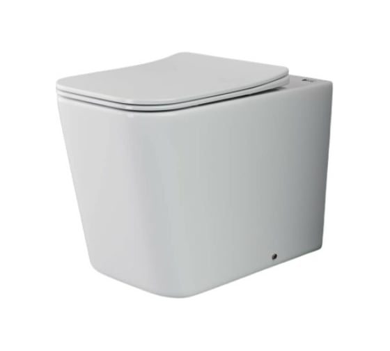 Изображение товара Унитаз соло Ceramicanova CUBIC Rimless с крепежом, с сиденьем-крышкой с микролифтом CN1809