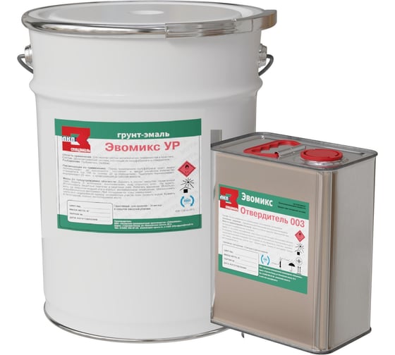 Изображение товара Грунт-эмаль ЭвоМикс УР 8 полиуретановая, двухкомпонентная, глянцевая, 20 кг, RAL 1000 Зелено-бежевый 20КПГR1000
