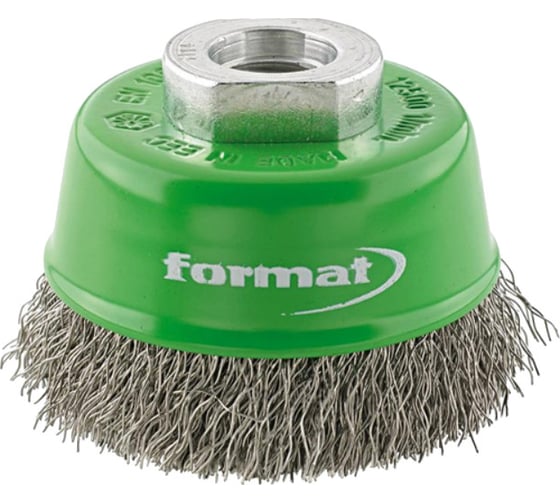 Изображение товара Щетка чашечная гофрированная (80 мм; M14; ворс 0.3 мм) для УШМ FORMAT 7034 0080