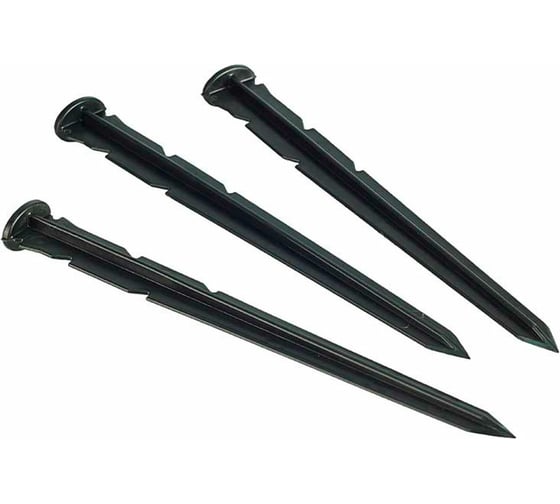 Изображение товара Садовый колышек для пластиковых бордюров ГеоПластБорд 240 мм, 10 шт, черный k240mm.10