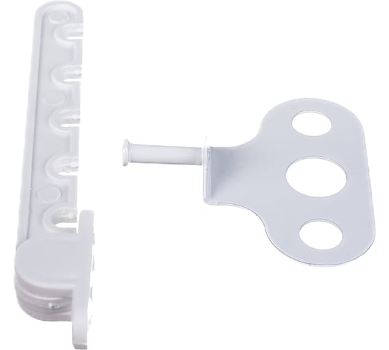 Изображение товара Ограничитель на окно Метизик пластик, 5 позиций, с саморезами с буром, белый 5006.07