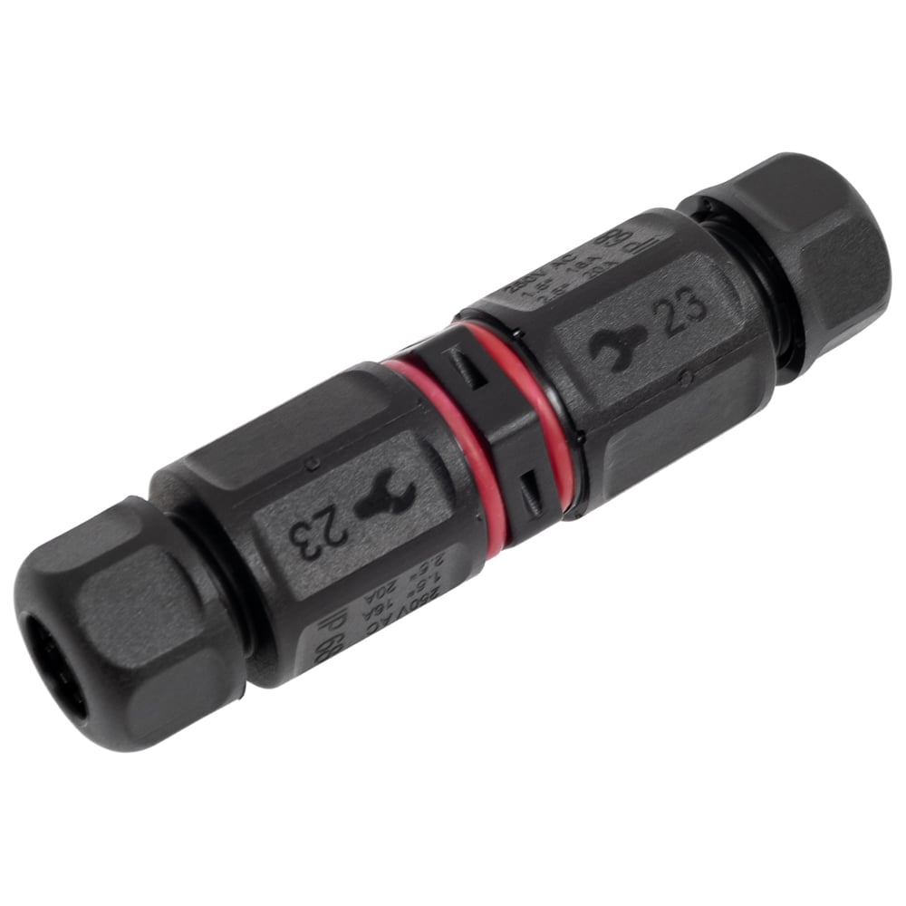 Водостойкий 3-полюсный разъем TTAF Elektronik, 250V 20A IP68 WPI-0302M20