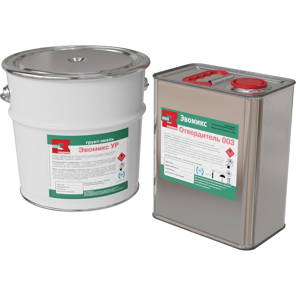 Изображение товара Грунт-эмаль Эвомикс полиуретановая двухкомпонентная матовая 10 кг RAL 6026