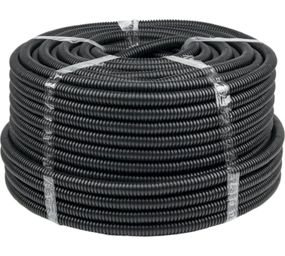 Изображение товара Легкая гофротруба УРАЛ ПАК ПНД 40 мм с протяжкой черная, м ГФ-1100040-025