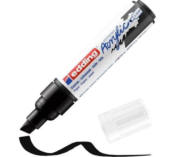Изображение товара Акриловый маркер Edding 5000 черный, 5-10 мм 1327842