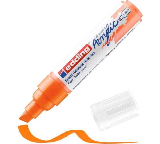 Изображение товара Акриловый маркер Edding 5000 неоновый оранжевый, 5-10 мм 1327865