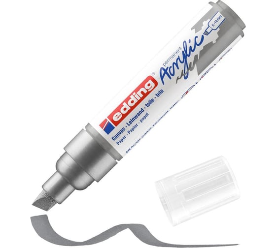 Изображение товара Акриловый маркер Edding 5000 серебристый, 5-10 мм 1327844