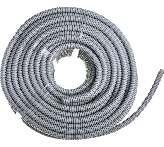 Изображение товара Легкая гофротруба УРАЛ ПАК ПВХ, с протяжкой Россия - 16 мм 100 м ГФ-0101716-100