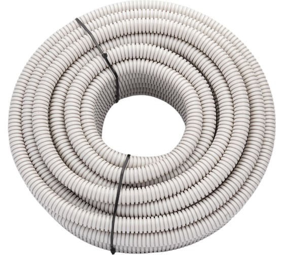 Изображение товара Легкая гофротруба УРАЛ ПАК ПВХ, с протяжкой Россия - 20 мм 25 м ГФ-0101720-025