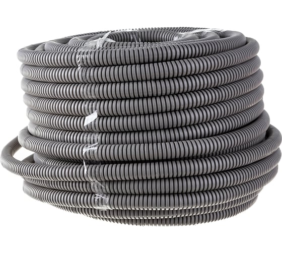 Изображение товара Легкая гофротруба УРАЛ ПАК ПВХ, с протяжкой Россия - 20 мм 50 м ГФ-0101720-050