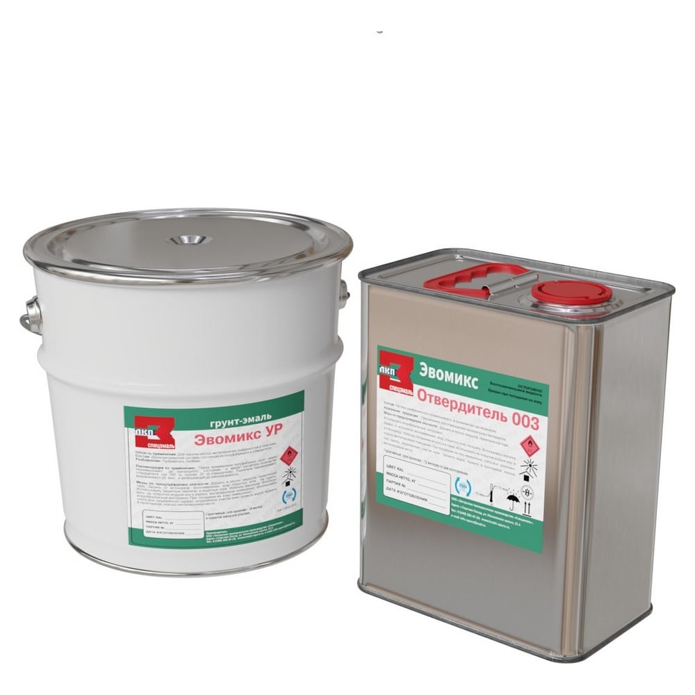 Изображение товара Грунт эмаль полиуретановая ЭвоМикс УР 10 кг шелковисто-матовая RAL 2000