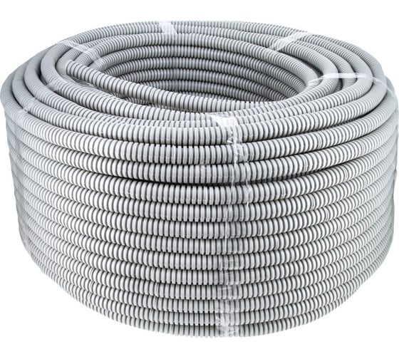 Изображение товара Легкая гофротруба УРАЛ ПАК ПВХ, с протяжкой Россия - 20 мм 100 м ГФ-0101720-100