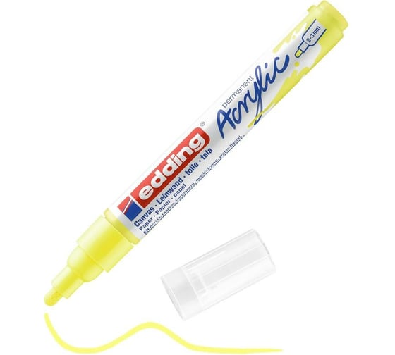 Изображение товара Акриловый маркер Edding 5100 неоновый желтый, 2-3 мм 1327838