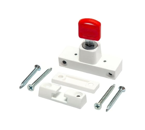 Изображение товара Замок на окно Метизик от детей, белый 8002.07