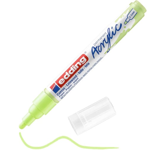 Изображение товара Акриловый маркер Edding 5100 пастельный зеленый, 2-3 мм 1327836