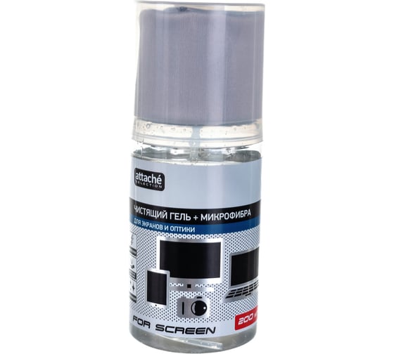 Изображение товара Гель для чистки мониторов и оптики Attache Selection For Screen 200 мл + салфетка 323646