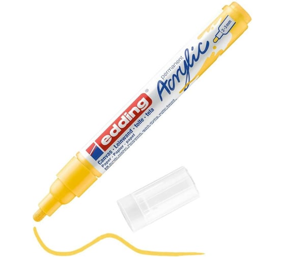 Изображение товара Акриловый маркер Edding 5100 желтый, 2-3 мм 1327821