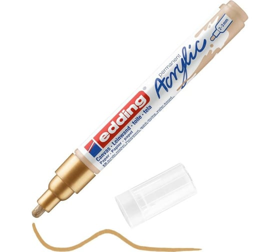 Изображение товара Акриловый маркер Edding 5100 золотистый, 2-3 мм 1327817