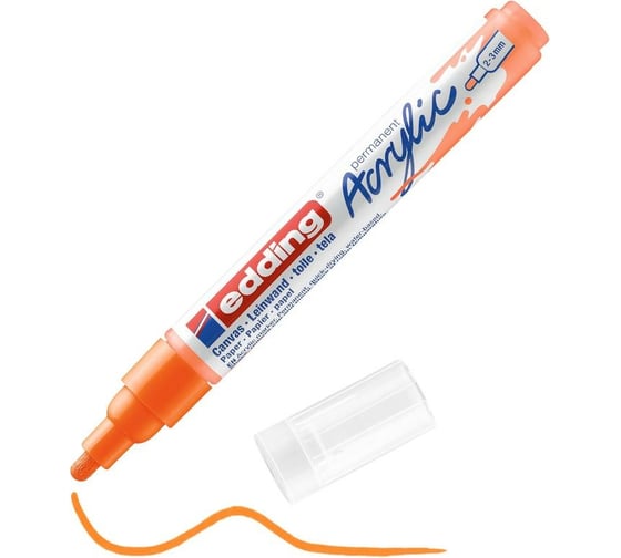 Изображение товара Акриловый маркер Edding 5100 неоновый оранжевый, 2-3 мм 1327839