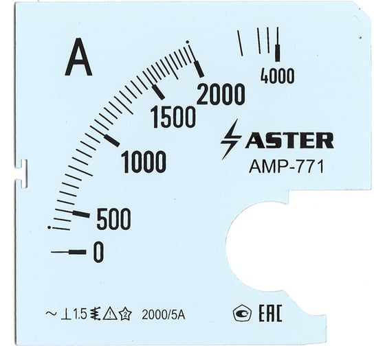 Изображение товара Шкала Aster к амперметру AMP-771 2000/5 А SC771-2000