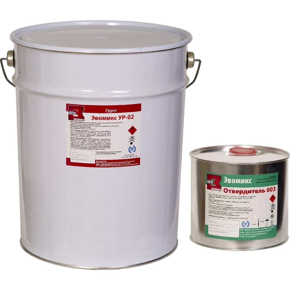 Изображение товара Полиуретановая двухкомпонентная грунтовка ЭвоМикс 20 кг для внутренней и внешней отделки