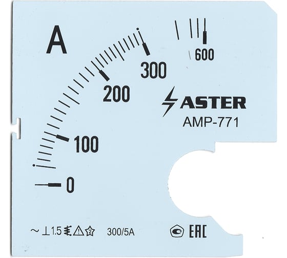 Изображение товара Шкала Aster к амперметру AMP-771 300/5 А SC771-300