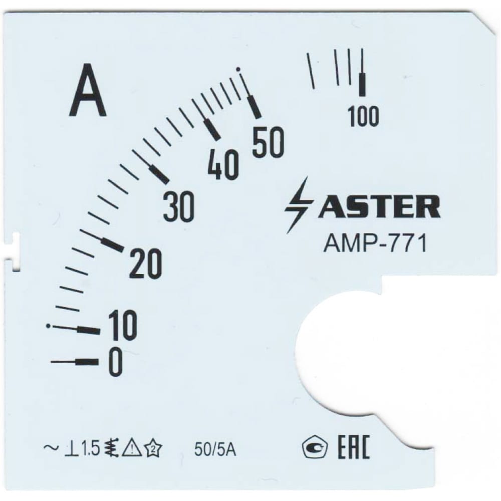 Шкала к амперметру AMP-771 ASTER