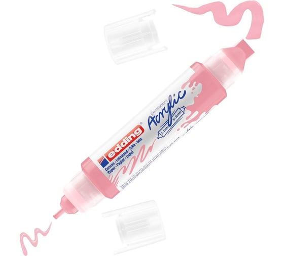 Изображение товара Акриловый маркер-аппликатор Edding двусторонний 3D 5400 розовый, 2-3 и 5-10 мм 1327880