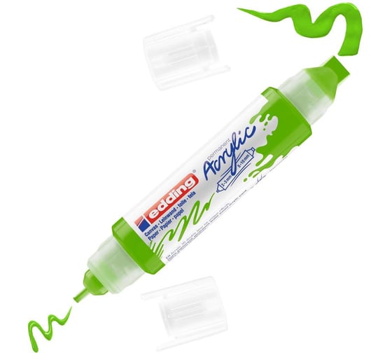 Изображение товара Акриловый маркер-аппликатор Edding двусторонний 3D 5400 салатовый, 2-3 и 5-10 мм 1327874