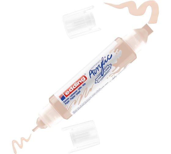 Изображение товара Акриловый маркер-аппликатор Edding двусторонний 3D 5400 бежевый, 2-3 и 5-10 мм 1327889