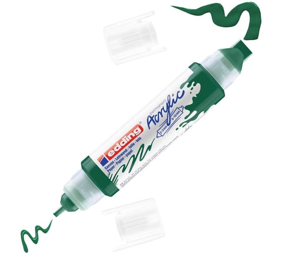 Изображение товара Акриловый маркер-аппликатор Edding двусторонний 3D 5400 зеленый мох, 2-3 и 5-10 мм 1327875
