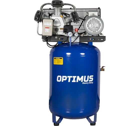 Изображение товара Компрессор поршневой, вертикальный, Optimus 580л/мин, 3.0кВт, 380в, ресивер 150л OPT-301558A