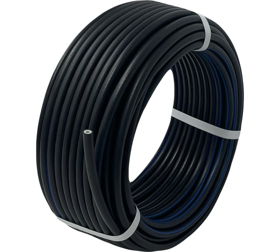 Изображение товара Рукав кислородный ООО "КОМЕД" 3 класс, черный с синей полосой, 10 м, D 9 мм. 2 МПа К009