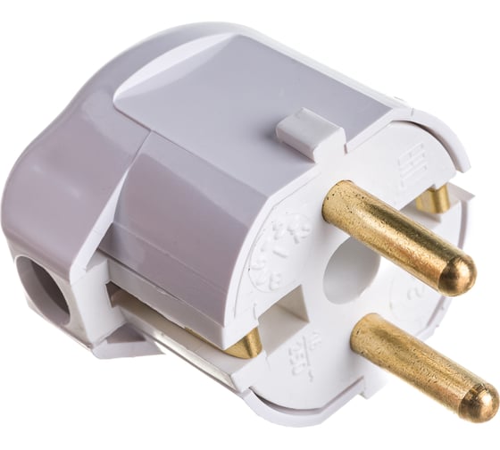 Изображение товара Вилка Bylectrica с боковым подводом провода с заземляющим контактом, В16-242