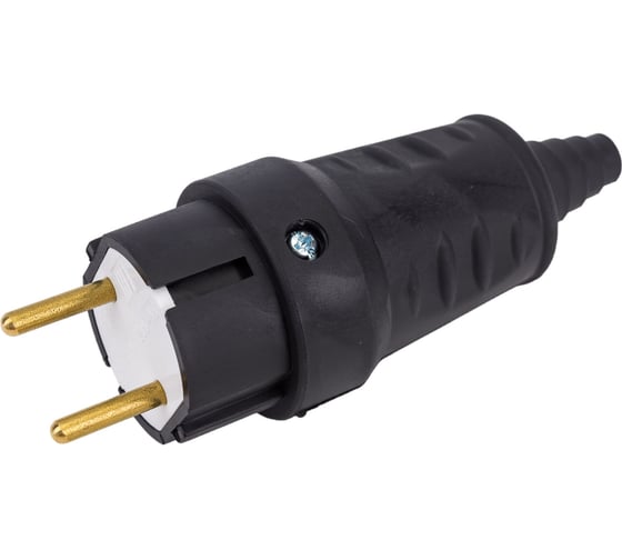 Изображение товара Вилка Bylectrica штепсельная каучук, В6-387