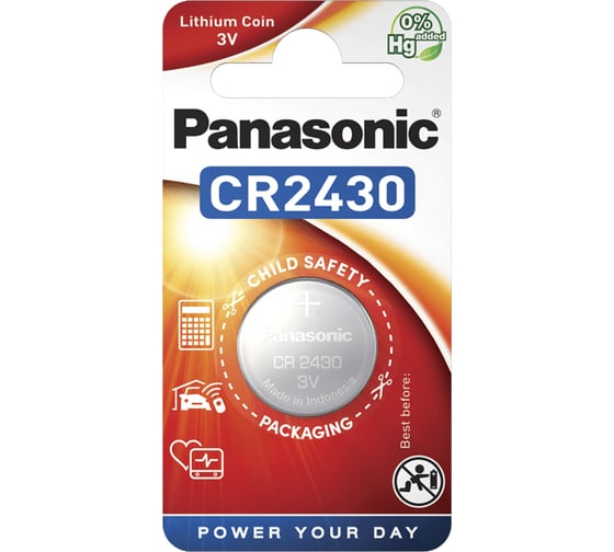 Изображение товара Элемент питания Panasonic Power Cells CR2430 B1 2719