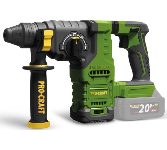 Изображение товара Перфоратор аккумуляторный бесщеточный PROCRAFT 20В 2,8 Дж, без АКБ и ЗУ PHA30
