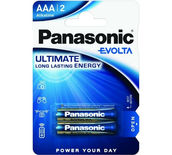 Изображение товара Элементы питания Panasonic LR03 EVOLTA BL2 6777