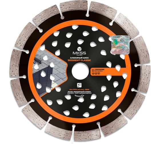 Изображение товара Диск алмазный по бетону Segment Classic MKSS Toolbox SS0101 180x10x22.23мм SS01010180