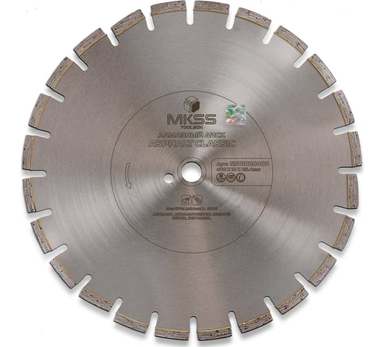 Изображение товара Диск алмазный по асфальту Asphalt Classic MKSS Toolbox SS0102 400x10x25.4/11.5мм-24T SS01020400