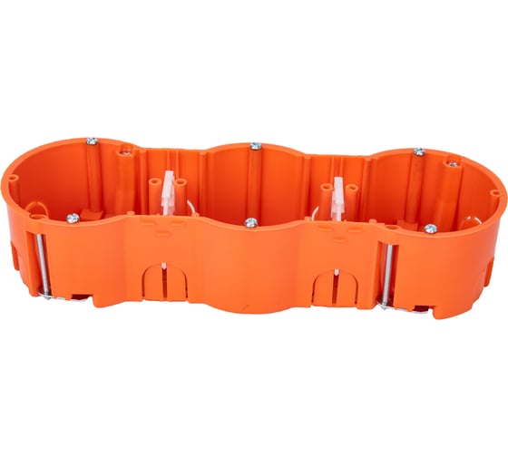 Изображение товара Монтажная коробка Bylectrica при скрытой разводке евростандарт с винтами для гипсокартона, 207x66x47,4 КЕ-505 исп.1